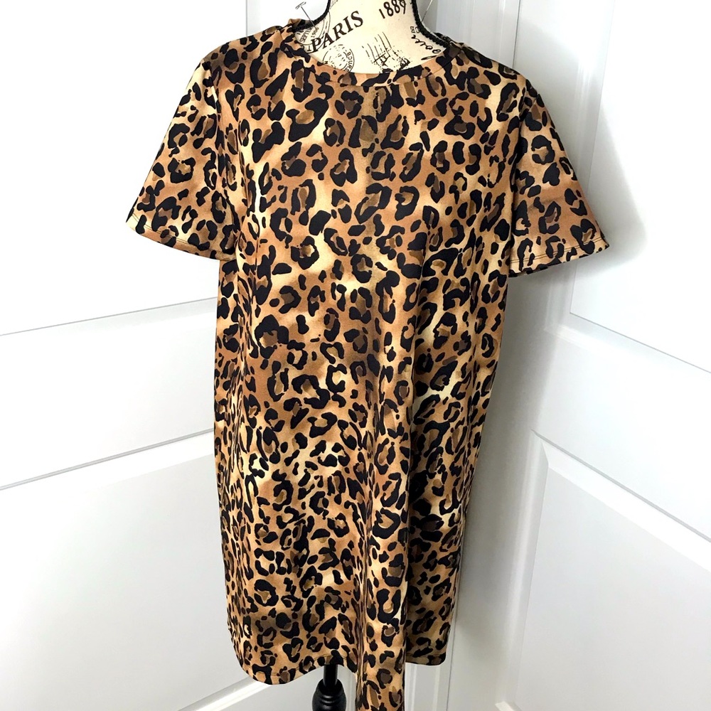 Zara L MIDI Leopard Dress